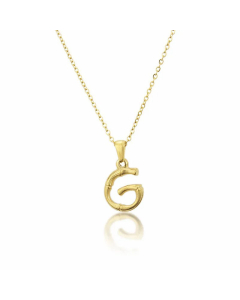 Platform New Stainless Steel Antique Slub-Shaped 26 English Letter Necklace Titanium Steel Pendant Wholesale Colorza