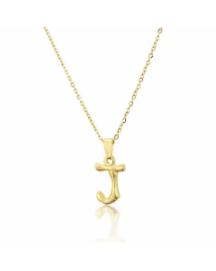 Platform New Stainless Steel Antique Slub-Shaped 26 English Letter Necklace Titanium Steel Pendant Wholesale Colorza