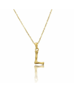 Platform New Stainless Steel Antique Slub-Shaped 26 English Letter Necklace Titanium Steel Pendant Wholesale Colorza