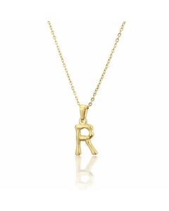 Platform New Stainless Steel Antique Slub-Shaped 26 English Letter Necklace Titanium Steel Pendant Wholesale Colorza
