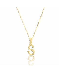 Platform New Stainless Steel Antique Slub-Shaped 26 English Letter Necklace Titanium Steel Pendant Wholesale Colorza
