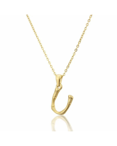 Platform New Stainless Steel Antique Slub-Shaped 26 English Letter Necklace Titanium Steel Pendant Wholesale Colorza
