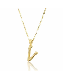 Platform New Stainless Steel Antique Slub-Shaped 26 English Letter Necklace Titanium Steel Pendant Wholesale Colorza