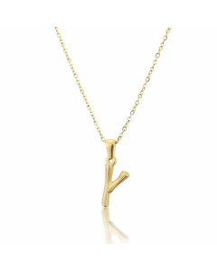 Platform New Stainless Steel Antique Slub-Shaped 26 English Letter Necklace Titanium Steel Pendant Wholesale Colorza