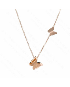New Exquisite Butterfly Necklace Titanium Steel Super Fairy Frosted Clavicle Necklace Wholesale Colorza