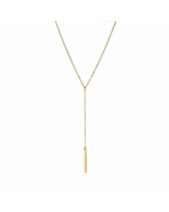 Korean Rectangular Pendant Short Clavicle Chain Gold-Plated Stainless Steel Necklace Wholesale Colorza