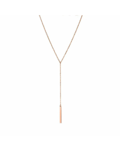 Korean Rectangular Pendant Short Clavicle Chain Gold-Plated Stainless Steel Necklace Wholesale Colorza