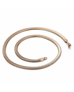 Fashion Multi-Color Titanium Steel Simple Geometric Snake Bone Necklace