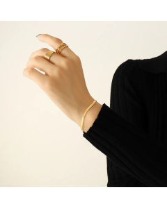 Material Non-Fading Snake Bone Chain Fashion Blade Chain Clavicle Necklace Titanium Steel Wholesale Colorza