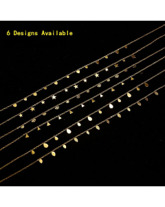Palace Style Material Gold Plating Necklace Multi-Accessories Clavicle Chain Style Titanium Steel Wholesale Colorza