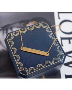 Fashion Simple Letter Geometric Titanium Steel Necklace Wholesale