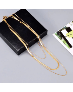 Fashion Three-Layer Snake Bone Chain Necklace Colorza Wholesale Jewelry