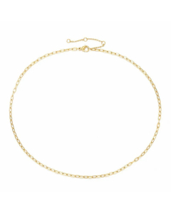 Fashion 14K Gold Plated Necklace Clavicle Chain Short Women Chain 316L Titanium Steel  Colorza