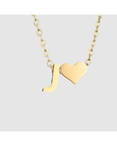Fashion Jewelry Simple Heart-Shaped Letter Clavicle Chain Women Gold-Plated Necklace Wholesale