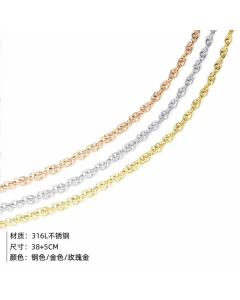 Trend Double-Layer Chain New Product Fashion Stainless Steel Necklace For Women-Steel Color