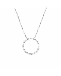 Fashion Round Ladies 316L Clavicle Chain Simple Stainless Steel Pendant Necklace