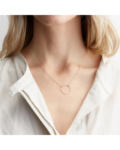 Fashion Round Ladies 316L Clavicle Chain Simple Stainless Steel Pendant Necklace