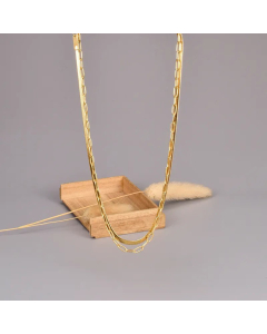 Wholesale Colorza Simple Double Layer Snake Bone Chain Necklace 