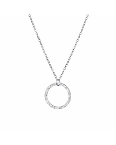 Fashion 316Lstainless Steel Simple Round Pendant Necklace For Women
