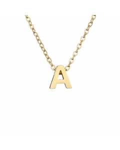 Fashion Hot Sale Simple 26 Letter Gold-Plated Necklace 316L Titanium Steel