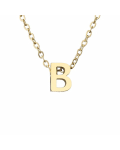 Fashion Hot Sale Simple 26 Letter Gold-Plated Necklace 316L Titanium Steel