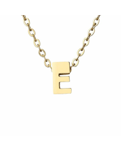 Fashion Hot Sale Simple 26 Letter Gold-Plated Necklace 316L Titanium Steel