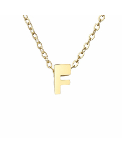 Fashion Hot Sale Simple 26 Letter Gold-Plated Necklace 316L Titanium Steel