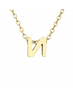Fashion Hot Sale Simple 26 Letter Gold-Plated Necklace 316L Titanium Steel