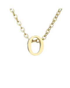 Fashion Hot Sale Simple 26 Letter Gold-Plated Necklace 316L Titanium Steel