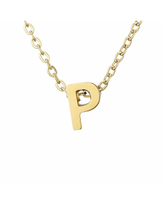 Fashion Hot Sale Simple 26 Letter Gold-Plated Necklace 316L Titanium Steel