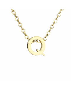 Fashion Hot Sale Simple 26 Letter Gold-Plated Necklace 316L Titanium Steel