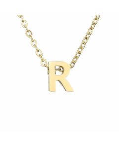 Fashion Hot Sale Simple 26 Letter Gold-Plated Necklace 316L Titanium Steel