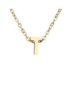 Fashion Hot Sale Simple 26 Letter Gold-Plated Necklace 316L Titanium Steel