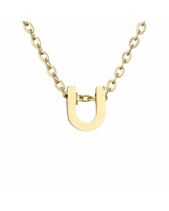 Fashion Hot Sale Simple 26 Letter Gold-Plated Necklace 316L Titanium Steel