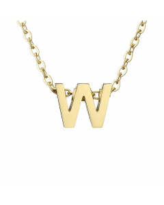 Fashion Hot Sale Simple 26 Letter Gold-Plated Necklace 316L Titanium Steel