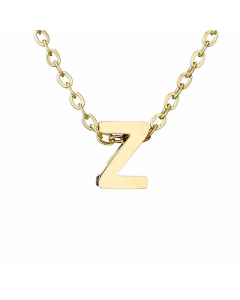 Fashion Hot Sale Simple 26 Letter Gold-Plated Necklace 316L Titanium Steel