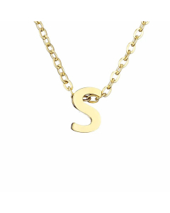 Fashion Hot Sale Simple 26 Letter Gold-Plated Necklace 316L Titanium Steel