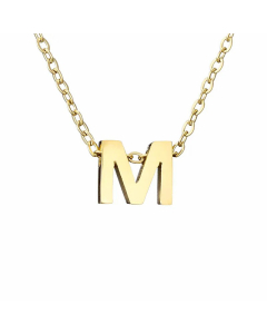 Fashion Hot Sale Simple 26 Letter Gold-Plated Necklace 316L Titanium Steel