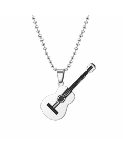 Fashion Couple Necklace Hot Music Guitar Stainless Steel