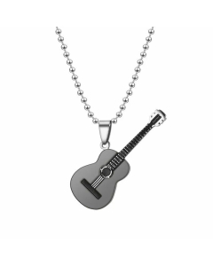 Fashion Couple Necklace Hot Music Guitar Stainless Steel