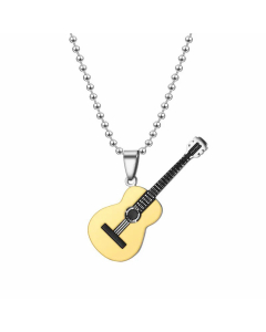 Fashion Couple Necklace Hot Music Guitar Stainless Steel