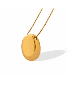 Fashion Oval Pendant Titanium Steel Simple Geometric Necklace
