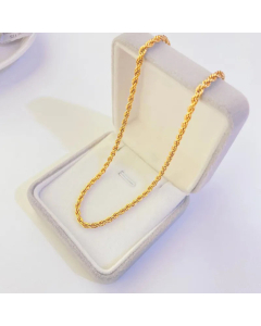 Plated 18K Gold Rope Chain Necklace Fashion Titanium Steel Necklace