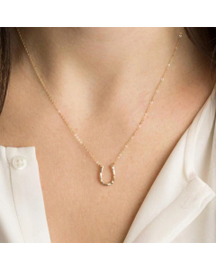 Wholesale U-Shaped Letter Pendant Stainless Steel Necklace Jewelry 