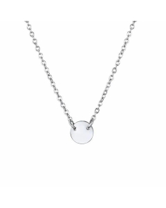 New Stainless Steel Necklace Simple Round Smooth Clavicle Chain Necklace 316L