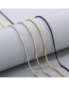 Fashion Simple Titanium Steel Snake Chain Gold Plated Necklace_colorza_3