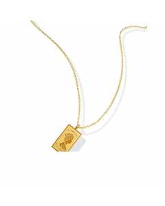 Retro Fashion Queen Portriat Necklace Double-Sided Titanium Steel 