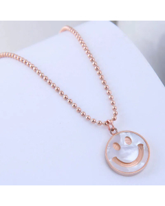 Korean Titanium Steel Fashion Simple Smiley Necklace
