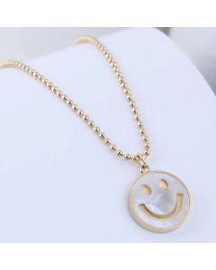 Korean Titanium Steel Fashion Simple Smiley Necklace