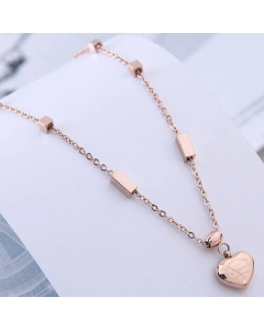 Fashion Heart-Shape Titanium Steel Necklace Wholesale
